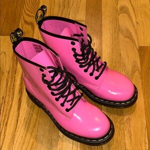 Rare Dr. Martens Pink Lace-Up Boots